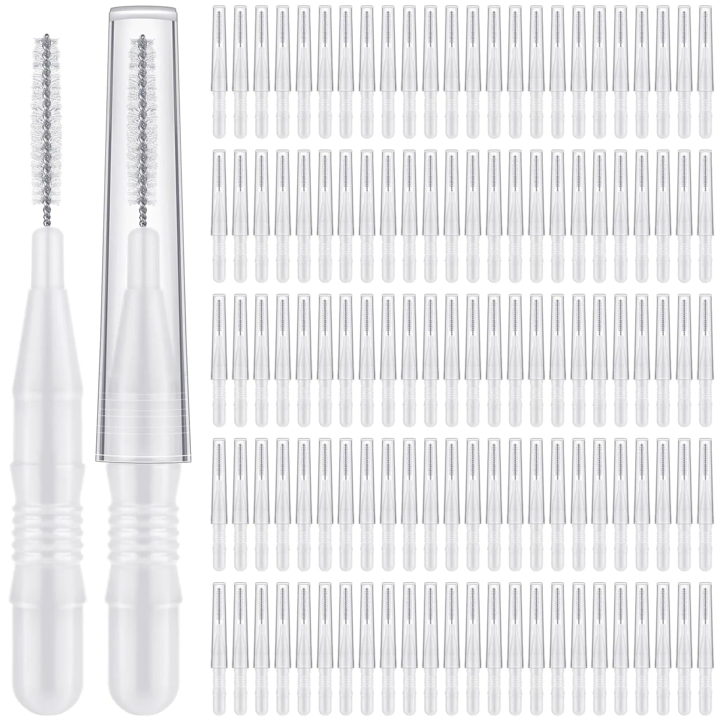 MAPVOLUT 120 Pieces Braces Dental Brush Flosser for Cleaner Interdental Brushes Between Teeth with Soft Bristles 360° Bendable Toothpick Dental Tooth Flossing Oral Dental Hygiene
