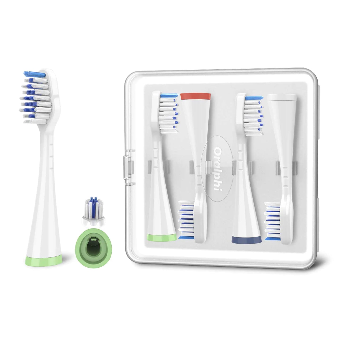 Toothbrush Replacement Heads for Waterpik Complete Care 5.0/9.0 (CC-01/WP-861) STRB-4WW (4-Pack White)