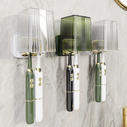 Wall-Mounted Electric Toothbrush Storage Rack Set