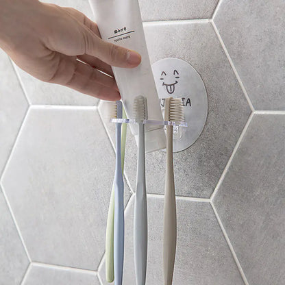 No-Drill Toothbrush Holder for Bathroom Wall