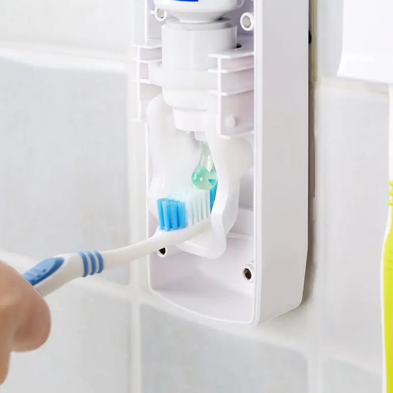 Wall-Mounted Toothpaste and Toothbrush Holder Rack
