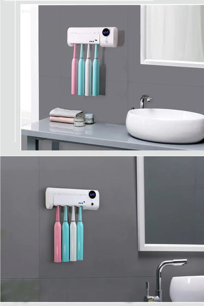 UV Sterilizing Drying Wall-Mounted Toothbrush Holder