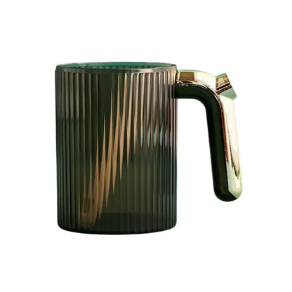 Luxury Mouthwash Cup with Creative Gold Plated Handle