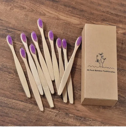 Mixed Color Bamboo Toothbrush