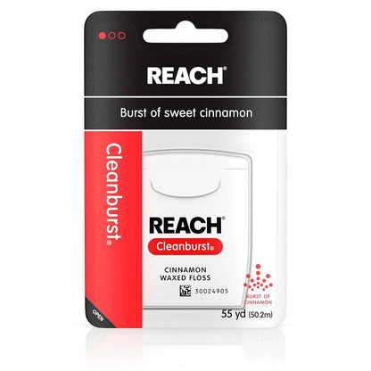 Reach Clean Burst Dental Floss Cinnamon 55 yd (2 Pack)