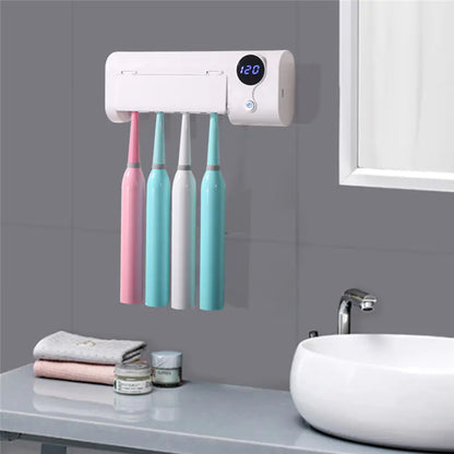 UV Sterilizing Drying Wall-Mounted Toothbrush Holder