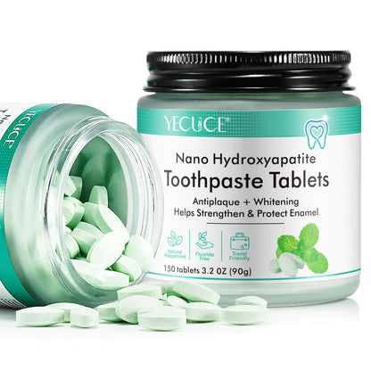 Generic 150P Toothpaste Tablets - Nano Hydroxyapatite Travel Mouthwash Tablets Sensitive Toothpaste Bites Kids Adults Spearmint