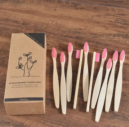 Mixed Color Bamboo Toothbrush