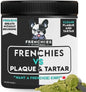 French Bulldog Optimized Dog Teeth Cleaning Powder Plaque Remover & Tartar Control - Dog Breath Freshener Strong Teeth & Gums - Dog Dental Powder Easy Teeth Cleaning - Herbal Blend - USA (60 Scoops)