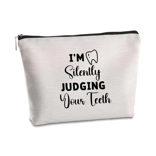 SYIJIMSJKT Dentist Gifts for Women Cosmetic Bag Dental Assistant Appreciation Gifts Dental Hygienist Christmas Birthday Graduation Gifts Travel Makeup Bag for Women Dental Assistant