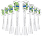 Replacement Toothbrush Heads for Sonicare Replacement Heads Compatible with Phillips Sonicare Snap-on Electric Tooth Brushes (Green+White 1 Count (Pack of 8))