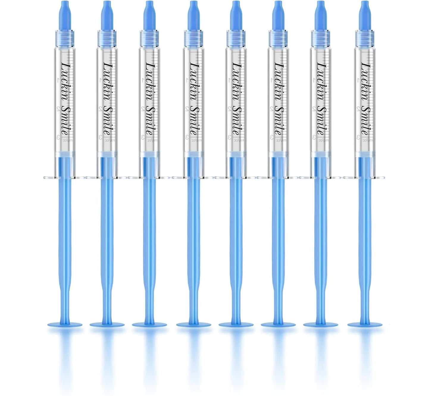 LUCKIN SMILE 8pcs Teeth Whitening Gel Refill with 35% Carbamide Peroxide Suitable for Sensitive Teeth Whitening Teeth Whiteners Used in Conjunction with Teeth Whitening Kits (Blue-8)