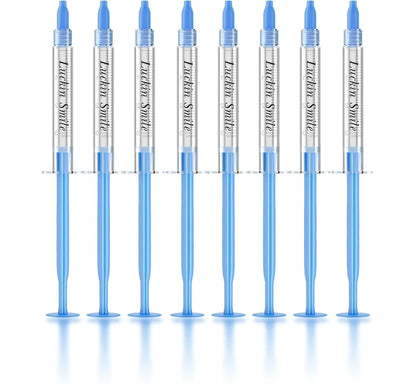 LUCKIN SMILE 8pcs Teeth Whitening Gel Refill with 35% Carbamide Peroxide Suitable for Sensitive Teeth Whitening Teeth Whiteners Used in Conjunction with Teeth Whitening Kits (Blue-8)