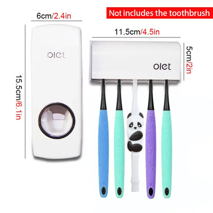 Wall-Mounted Toothpaste and Toothbrush Holder Rack