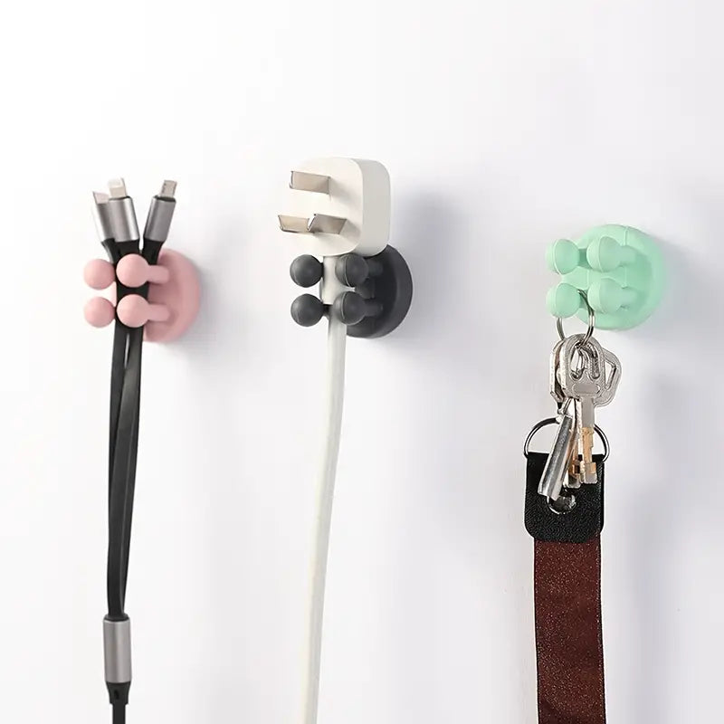 Silicone Toothbrush Holder Multi-Function Hook Organizer