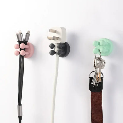 Silicone Toothbrush Holder Multi-Function Hook Organizer