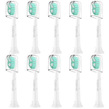 Guhiwuk Designed for Philips Sonicare Replacement Heads Replacement Brush Heads Compatible with Phillips Sonicare Click-on Sonic Electric Toothbrush 10 Pack