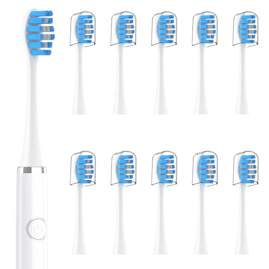 SAREAL Soft Replacement Toothbrush Heads for Gleem Electric Toothbrush 10 Pack Toothbrush Heads Compatible with Gleem