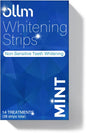 Ollm Teeth whitening Strip Enamel Safe - Hydrogen Peroxide for Sensitive Teeth 14 Treatments for Teeth whitening Professional and Safe Teeth whitening Strips Mint